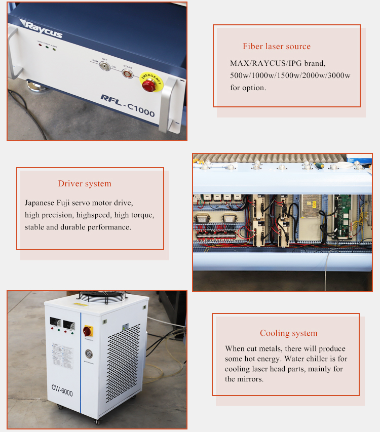 3015 Raycus 1000w/1500w/2000w máquina de corte a laser de fibra melhor preço