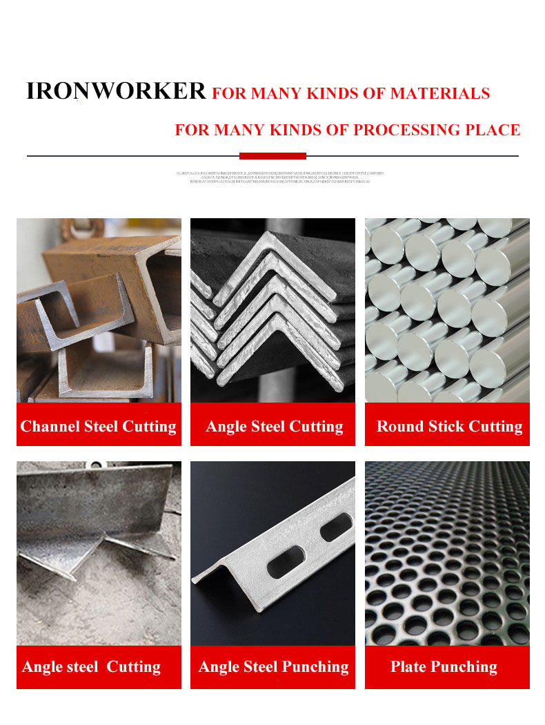 Hydraulic Ironworker 25 Ton Hand Tools Hydraulic Combined Punching And Cutting Machine Serralheria hidráulica 25 toneladas ferramentas manuais hidráulicas combinadas máquina de perfuração e corte