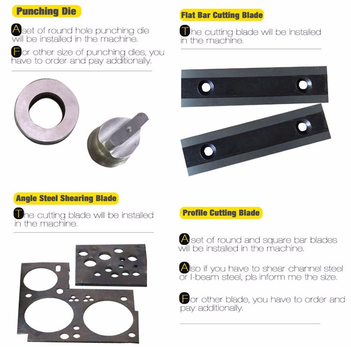 Máquina de corte e perfuração combinada de ferro hidráulico multifuncional série Q35y