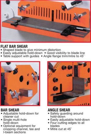 Q35y Series Multifunctional Hydraulic Iron Worker Combined Shearing And Punching Machine Máquina de corte e perfuração combinada de ferro hidráulico multifuncional série Q35y